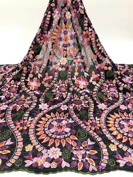 

2020Latest High-End classic Embroidery Velvet With Sequince Fabric High Quality Liser Lace For Winter Party Dress NN968-6