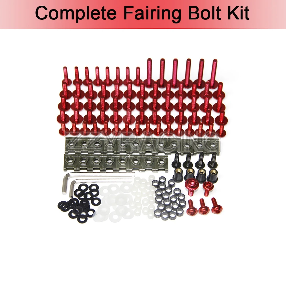 

Motorcycle Fairing Aluminum Fasteners Bolts For Honda CBR600F2 1991 - 1994 CBR600F3 1995 - 1998 Motorcycle Installation Bolt Kit