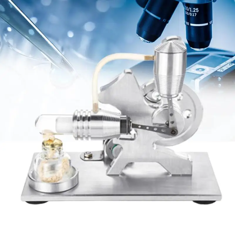 

DIY Stirling Engine Model Stainless Steel Internal Combustion Engine Heat Steam Motor Educational Toy for Kids Craft Decor