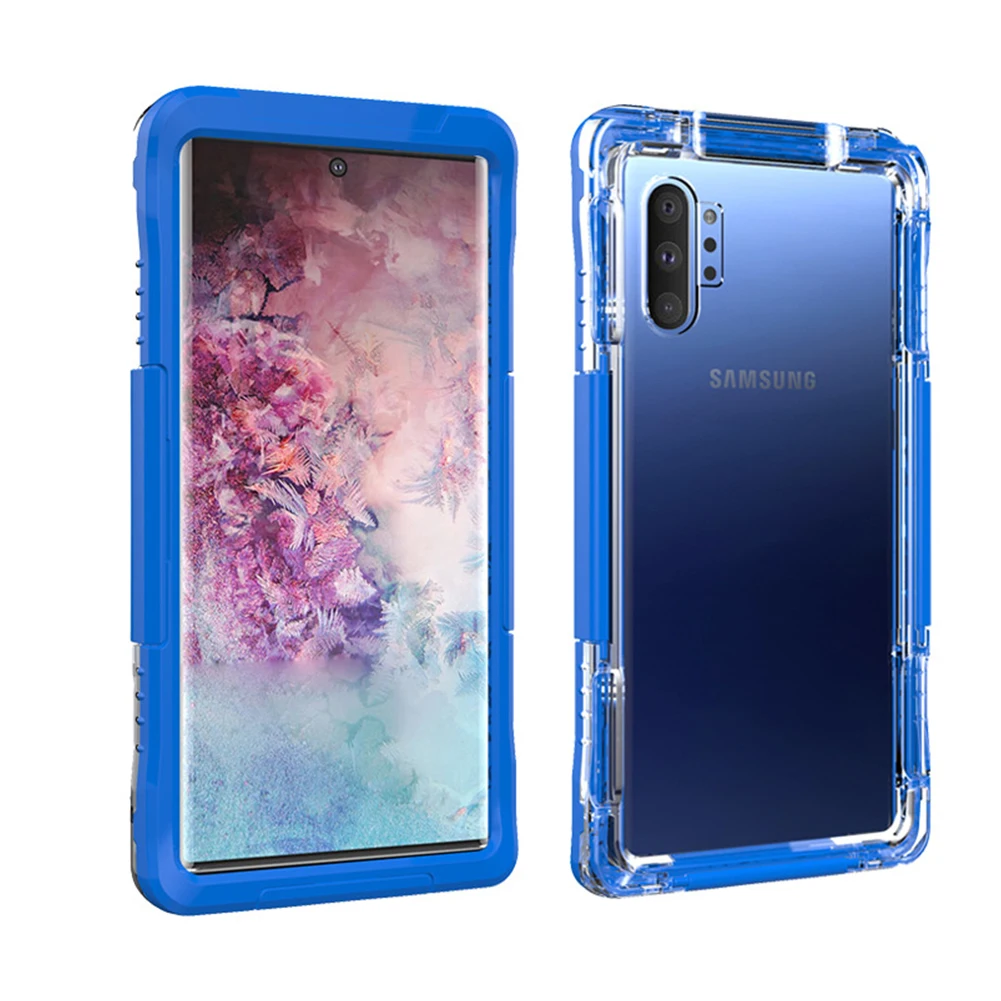 

Waterproof Phone Case for Samsung Galaxy Note 10 Plus Diving Swim Proof Dustproof Protection Cover Shell for Note10 Plus Coque