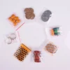 Mini Cute Cheaper Plastic Zipper Print Bags, Ziplock Packaging Pouches Jewelry Candy Pill Pack 3.5x5cm  Thick 0.24mm 6