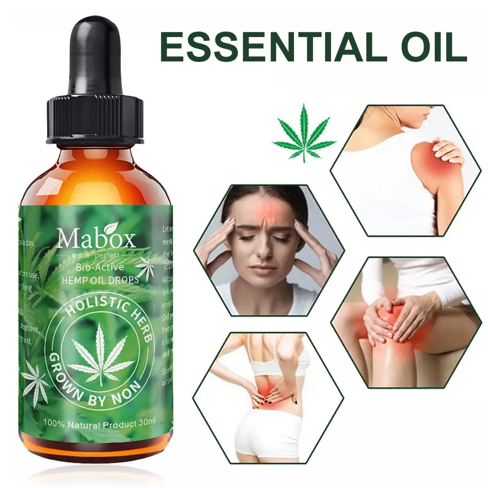 

30ml Organic Essential Oils Hemp Seed Oil 2000MG Herbal Drops Relieve Stress cbd Oil Facial Body Skin Care Help Sleep DROP SHIP