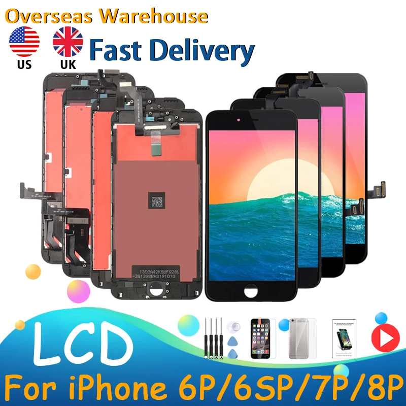 

AAAA Grade For iPhone 6Plus 6S Plus 7P 8Plus LCD Display With Perfect 3D Touch Screen Digitizer Assembly No Dead Pixel