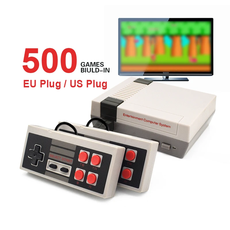 Мини ТВ игровая консоль 8 бит Ретро видео встроенные 500 игр портативный игровой