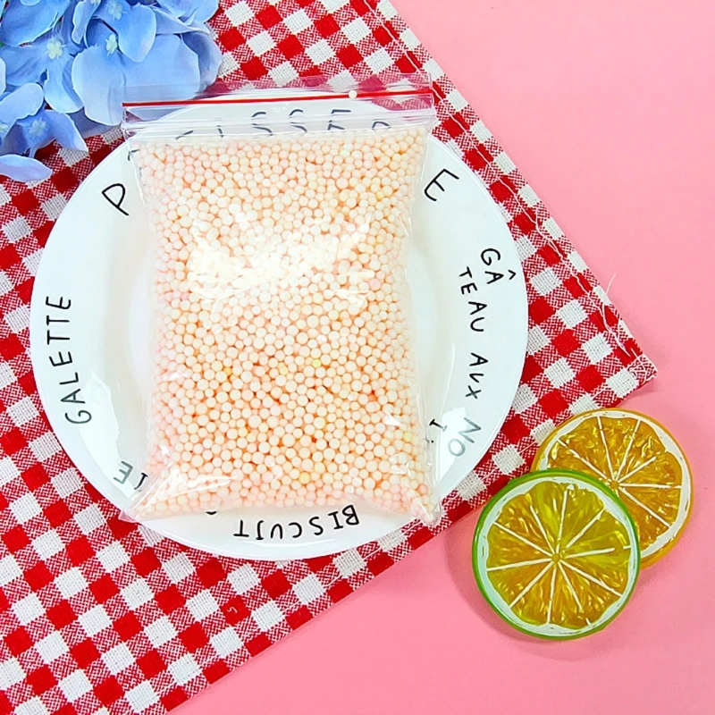 

Warm Color Snow Mud Particles Accessories Tiny Foam Beads Slime Balls Supplies