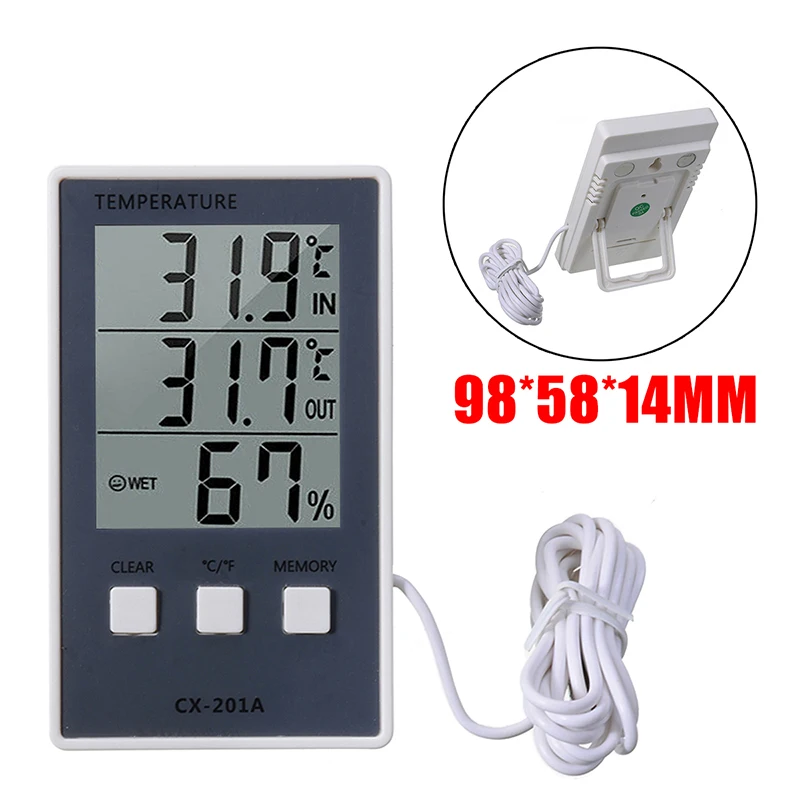 

Digital LCD Temperatur & Humidity Meter For Home Garden Indoor Outdoor Thermometer Hygrometer Weather Station 8x58x14mm