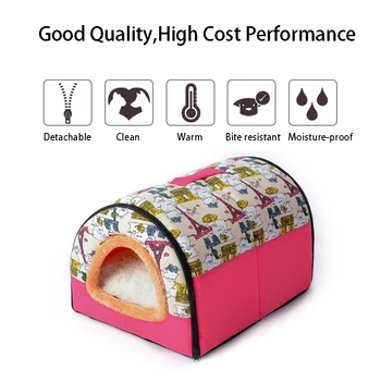 

Bone Pet Bed Warm Pet bed linen For Small Medium Large Dog Soft Pet Bed Sofa Sleeping Bag House Puppy Cave Bed Washable House