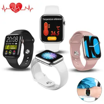 

Smart Watch Body Temperature Measure Wristband Heart Rate Monitor Fitness Tracker for iPhone Samsung S20 S10 S9 S8 Men Women