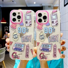 

Phone Case For Samsung A21s A12 A30 A32 A42 A50 A51 A52 A70 A71 A72 S20 FE S10 S21 plus Note 20 Ultra Cute CD tape Soft Cover