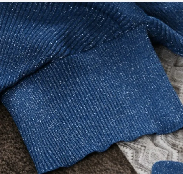 Новинка, Модный женский свободный пуловер без бретелек с длинным рукавом, свитер+ трикотажная юбка, комплект из двух предметов, женские повседневные костюмы с юбкой