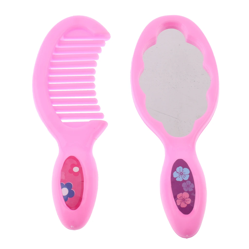 Dolls Bedroom Accessories Makeup Playset (2pcs) Comb Mirror for  Doll Random Color