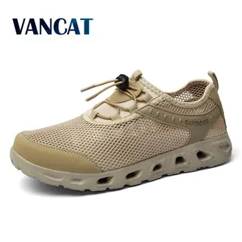 

Summer Breathable Men's Casual Shoes Outdoor Mesh Men's shoes Fashion Moccasins Lightweight Men Sneakers Loafers Big Size 39-47
