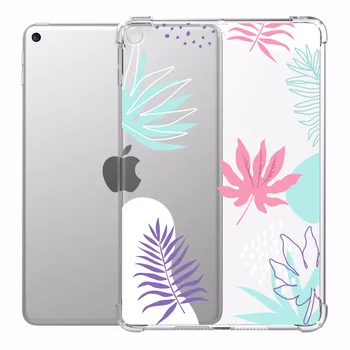 

Case for iPad 10.2 10.5in iPad Air 3 Plant Paint Cases Transparent Silicone Reinforced Corner Soft Cover for iPad Mini 1 2 3 4 5