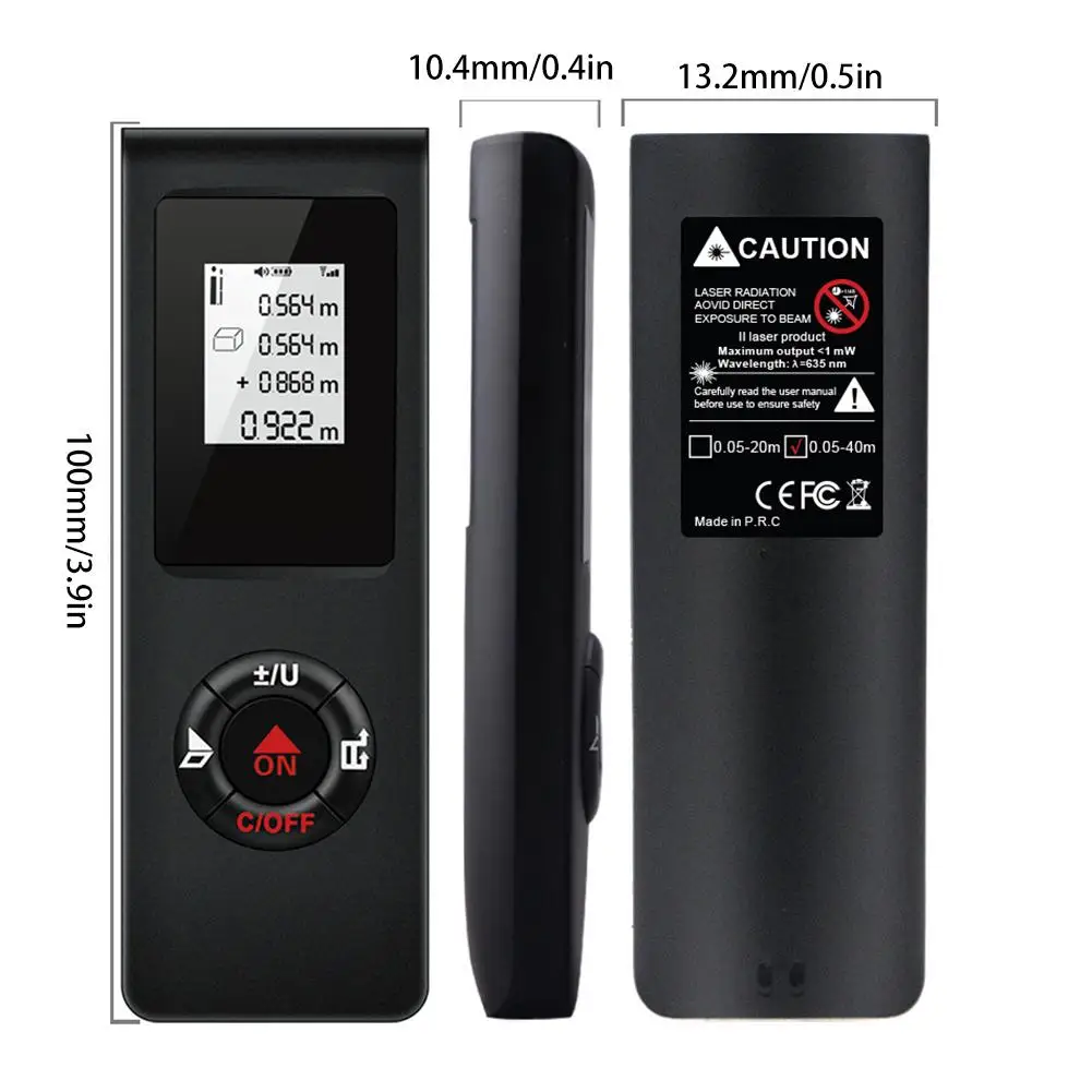 Измеритель расстояния мини USB Перезаряжаемый дальномер цифровой измерительный прибор для измерения площади объема инструменты диастиметра