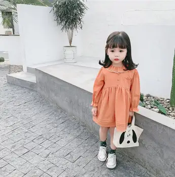 

2020 new style wholesale girls ruffles dress spring girls dresses 1-6 years HM606