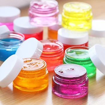 

2x 5 Stackable Plastic Clear Makeup Small Items Storage Box Screw Containers