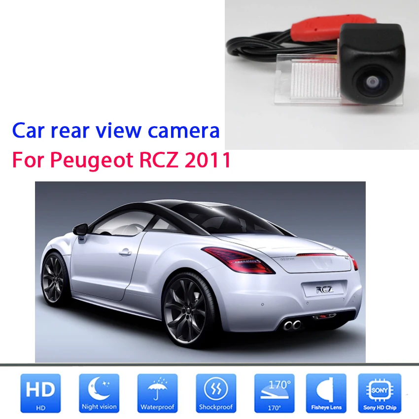 Камера заднего вида для Peugeot RCZ 2011 CCD ночное видение резервный номерной знак лампа