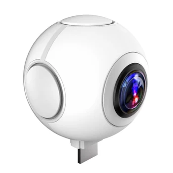 

360-Degree Panoramic Camera 720-Degree High-Definition Fisheye Dual-Lens Mobile Phone VR Sports Camera Selfie 1080P 2MP
