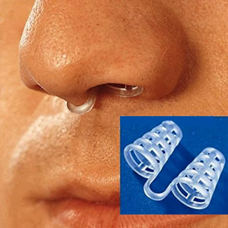 

1PC Transparent Color Food Grade Nose Clip Anti Snoring Breathe Easy Sleep Aid Nasal Dilators Device No Strips Clip