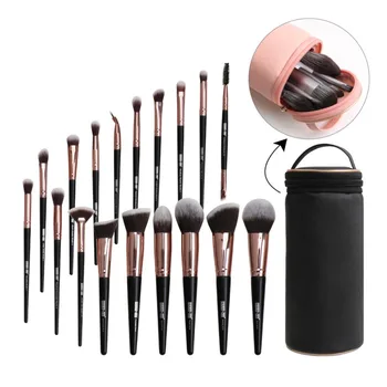 

18 Pcs/set Makeup Brushes Foundation Eyeshadow Blush Eyebrow Eyeliner Powder Lips Brush With Bucket Make Up Kit