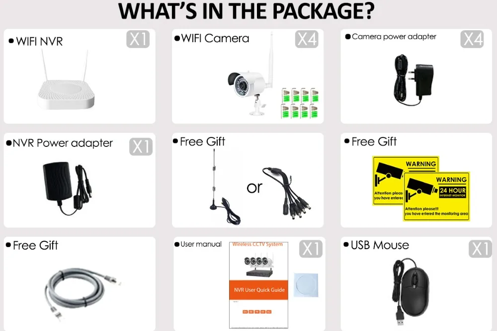 whats in the package20190811-小百盒+4小白外壳-4CH