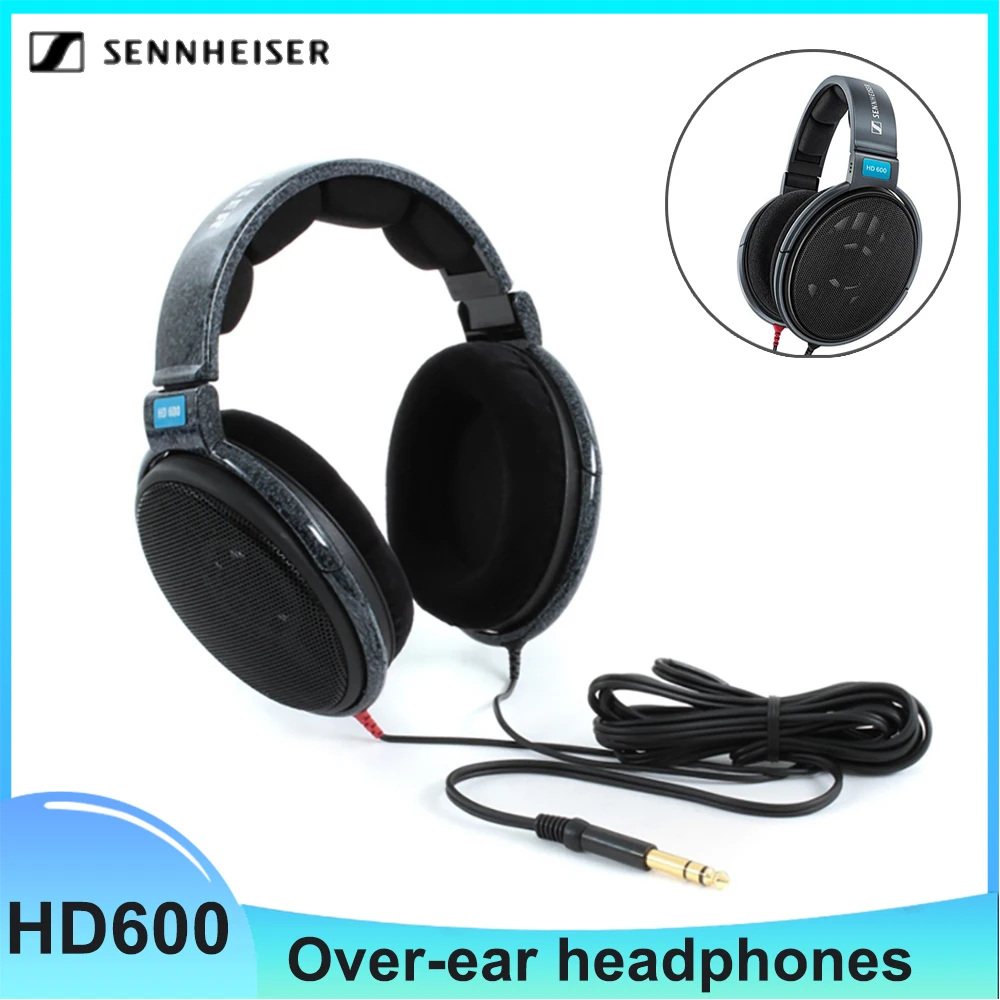 Original Sennheiser Hd600 Earphone Over-ear Wired Portable Headset With  Microphone Sport Noise Reduction Gaming Headphone For Pc - Earphones &  Headphones - AliExpress