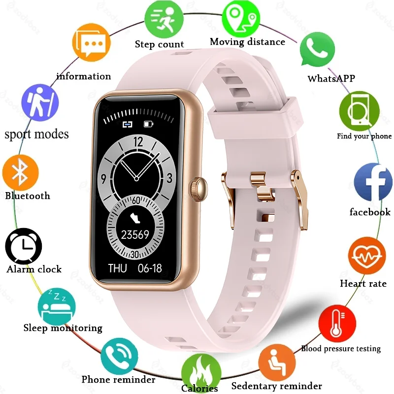 2021 Women Smart Watch For Huawei Phone Smart Bracelet Exercise Men Blood Pressure Heart Rate IP68 Waterproof Ladies Smartwatch
