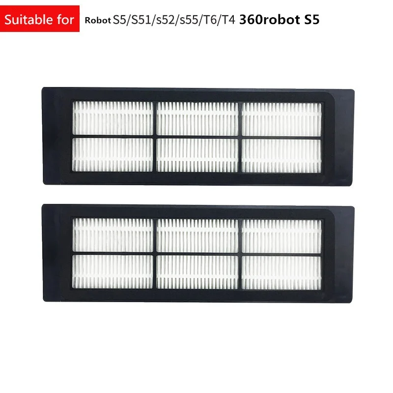 

2Pcs/set Black General Version Waterproof Washable HEPA Filter for xiaomi Roborock 360 S5 Sweeping Robot Parts Replacement