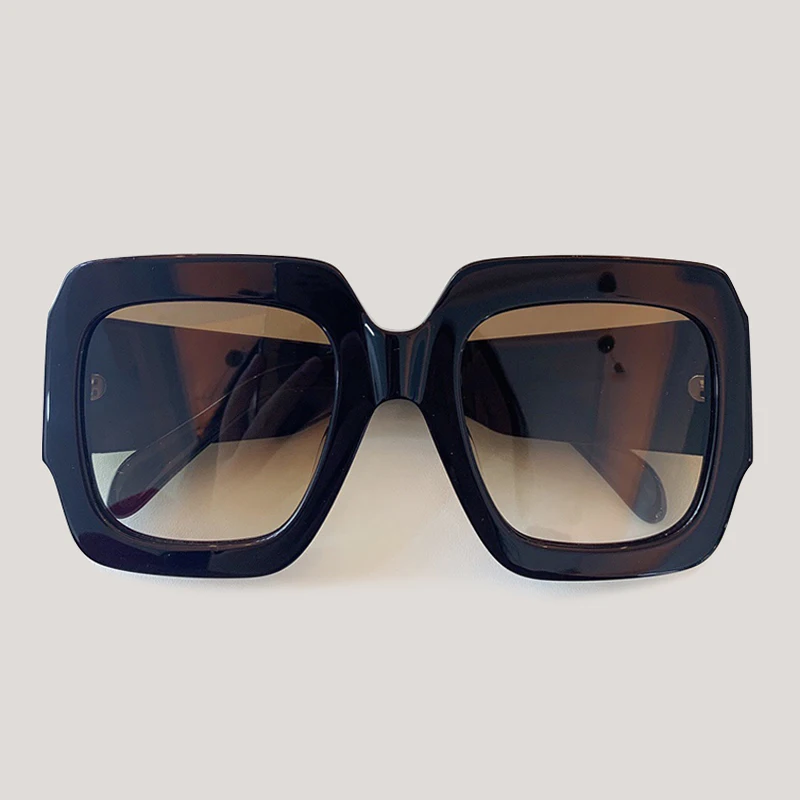 Oversized Mirror Sunglasses Women Luxury Brand Gradient Big Frame Vintage Sun Glasses