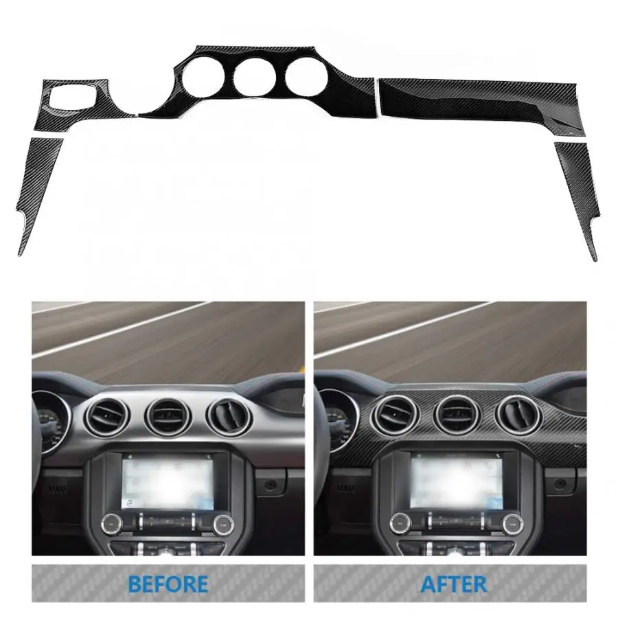 

Carbon Fiber Car Dashboard Instrument Panel Sticker Fits for Ford Mustang 2015 2016 2017 2018 2019 car accessories