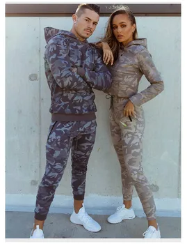 

2020 fashion sportswear men sweatshirt sweatpants casual sportswear suit fitness suit