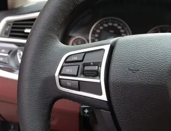 

ABS Chrome Steering Wheel Button Cover Trim Accessories for BMW 5 7 Series f10 520 525 2011-2017