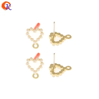 

Cordial Design 100Pcs 10*12MM Jewelry Accessories/Hand Made/Earring Findings/Imitation Pearl/Heart Shape/DIY Making/Earring Stud