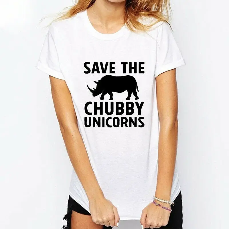 save the chubby unicorns Shirt Funny Tee Women Man T-Shirt Unisex Tumblr Tops