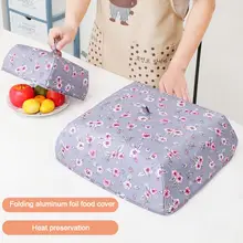 Кухонные изоляционные крышки для еды, складные крышки на блюда для дома, Мультяшные узоры, многоразовые овощные, сохраняющие тепло кухонные принадлежности