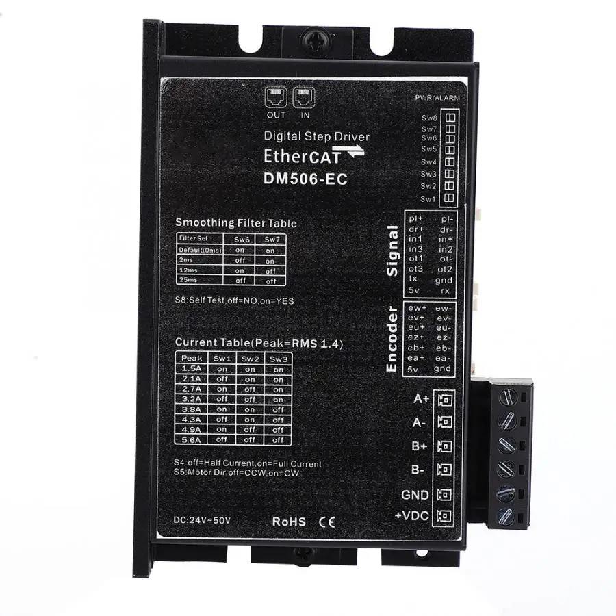 Nema 17 23 24 34 Цифровой Драйвер шагового двигателя Ethernet протокол DC 24~ 50 В 1,5~ 5.6A для 42 56 60