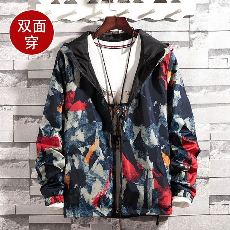 

2019 New Style Boy's Jacket Autumn Clothing Korean-style Trend Camouflage Double-sided Wear Jacket
