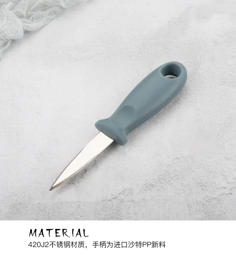 Plastic handle Открытый серп устрицы морской леща открывалка из нержавеющей стали есть устрицы артефакт коммерческий французский профессиональный - Цвет: Plastic handle