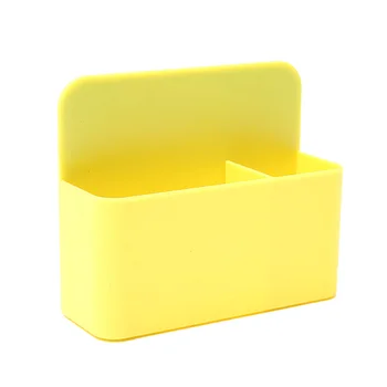 

Creative Pen Holder Practical Pen Storage Box Whiteboard Organizer Box School Stationery for Magnetic Whiteboard (Lemon Yellow)