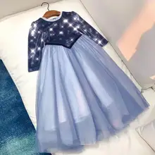 Новинка года; сезон весна; милое платье принцессы из высококачественного бархата