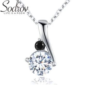 

SODROV Romantic Arrive 925 Sterling Silver Fine Jewelry Trendy Engagement necklaces & pendants for Women Bijoux Femme K030