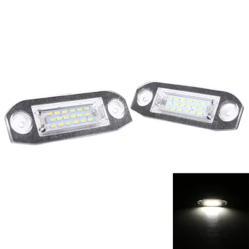 

2PCS Automobile Lighting Part Accessories For Volvo C30 S40 6500K Car SMD LED Number License Plate Light White Lamp ICE