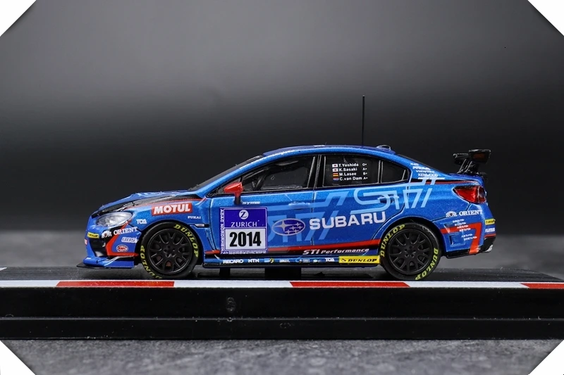 1: 64 масштабная модель автомобиля литье под давлением металлический сплав гоночный автомобиль WRX STI миниатюрная сцена для стола коллекция подарок