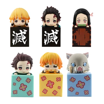 

3/set 10cm Anime Demon Slayer Figure Lying Position Version1&2 Tanjirou Nezuko Zenitsu PVC Figure Model Toys Box Egg Hand Toys