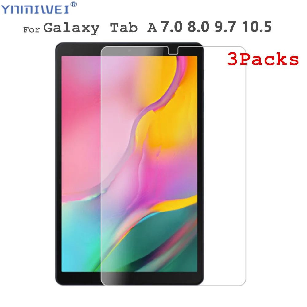 3 пакеты экрана из закаленного стекла для Samsung Galaxy Tab A 10 1 2019 T510 T515 T580 P580 T590 T550 T290 T280