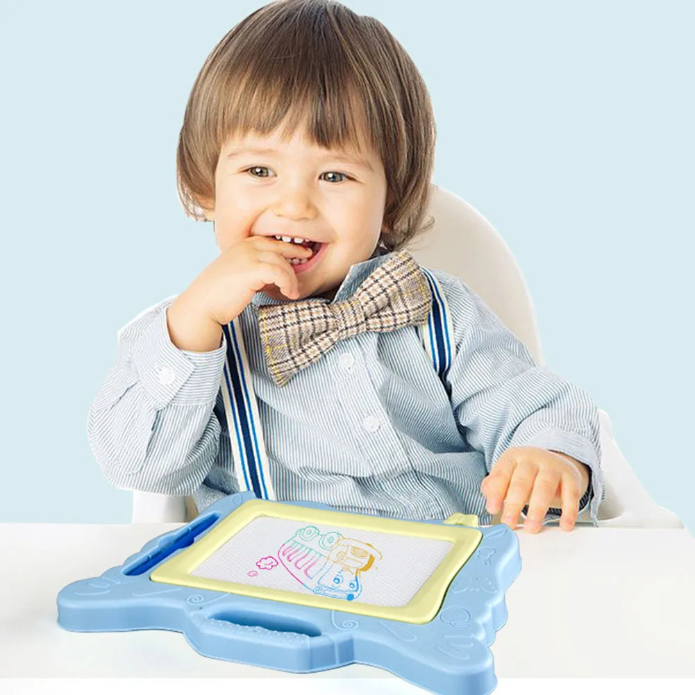 Kids Drawing Board Children Butterfly Shape Magnetic Drawing Board Sketch Pad Educational Toy Erasing Dlipper from left to right