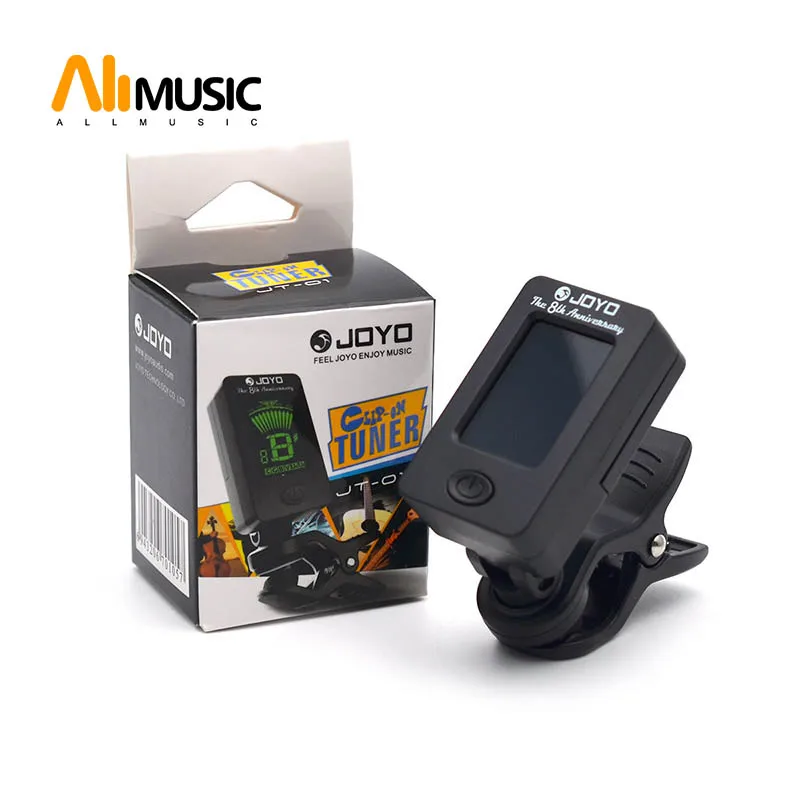 

JOYO JT-01 LCD Clip-on Guitar Tuner Bass Tuner Violin Tuner Ukuele Chromatic Universal 360 Degree Rotatable Sensitive