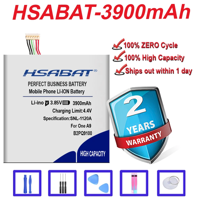 HSABAT Top brand 100% New 3900mAh B2PQ9100 Battery For HTC One A9 A9U A9T A9W A9D Batteries | Мобильные телефоны и
