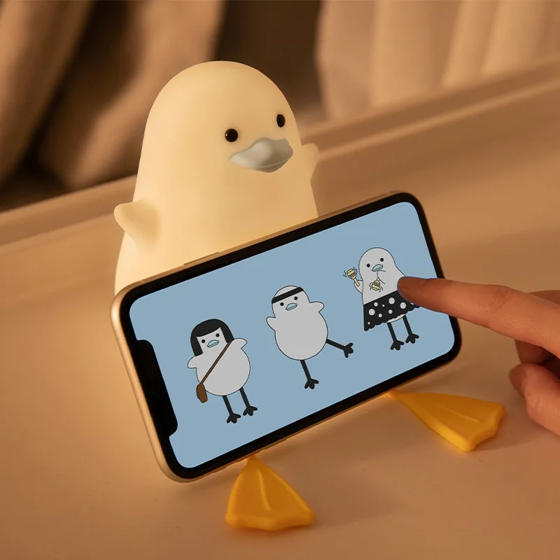 portable night light USB Rechargeable LED Night Light Penguin Silicone Touch Sensor Bedroom Bedside Lamp For Kids Baby Gift Dropship wall night light