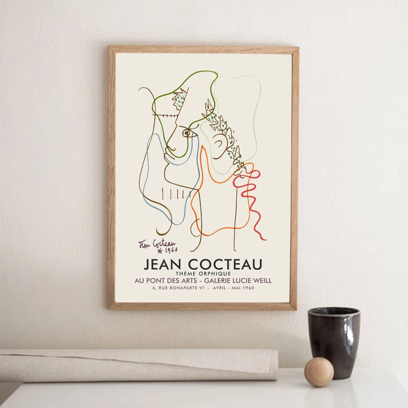 Настенная картина с изображением абстрактного художника Jean Cocteau Frence